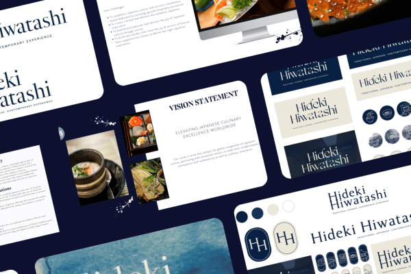 What Midnight Blue Marketing did with HH Food Consultancy & Hideki Hiwatashi for their general branding